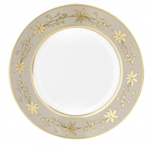 Ginori Voliere Tortora / Taupe Dinner Plate - 10.25"